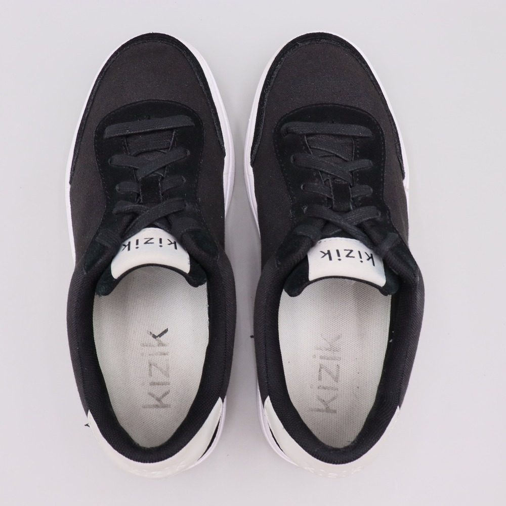 Kizik Prague Black Canvas Suede Hands-Free Slip On Sneakers Womens 7 Mens 5.5 US - Picture 7 of 8